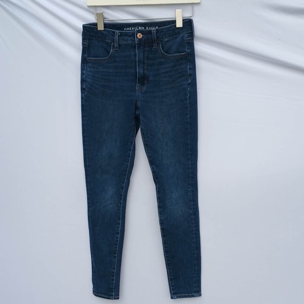 American Eagle Outfitters Women's Dark Blue Skinny Jeans